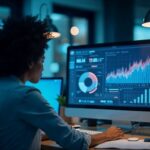Persona utilizando herramientas de business intelligence
